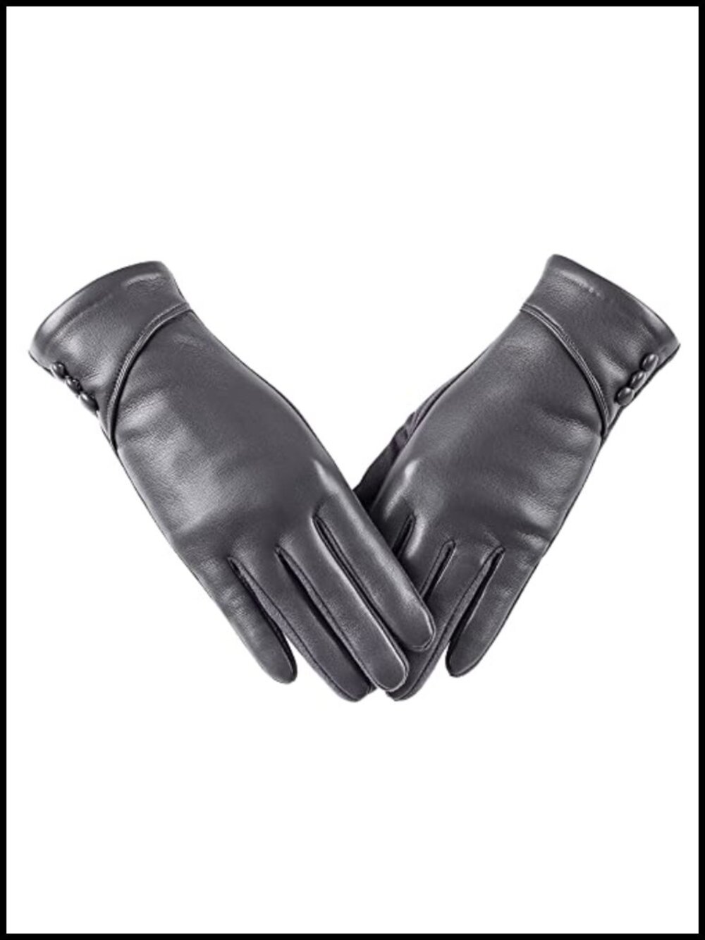 Women's Winter Leather Gloves Wool Lined Touchscreen Texting